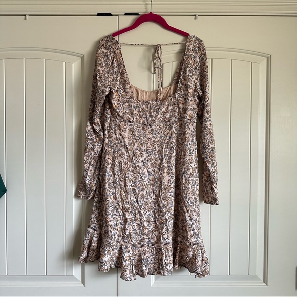 NWOT Free People Boheme Floral Long Sleeve Mini Dress - Picture 6 of 16